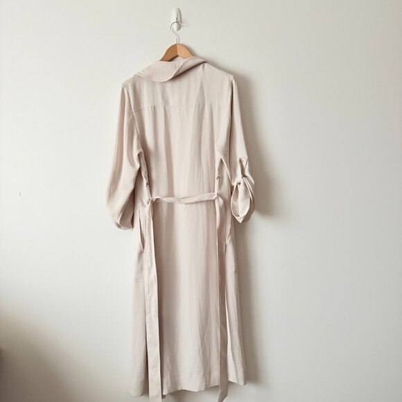 Aritzia Babaton Kahlo Wrap Jacket Tie Waist Bone White Cream Size Medium - Picture 8 of 12